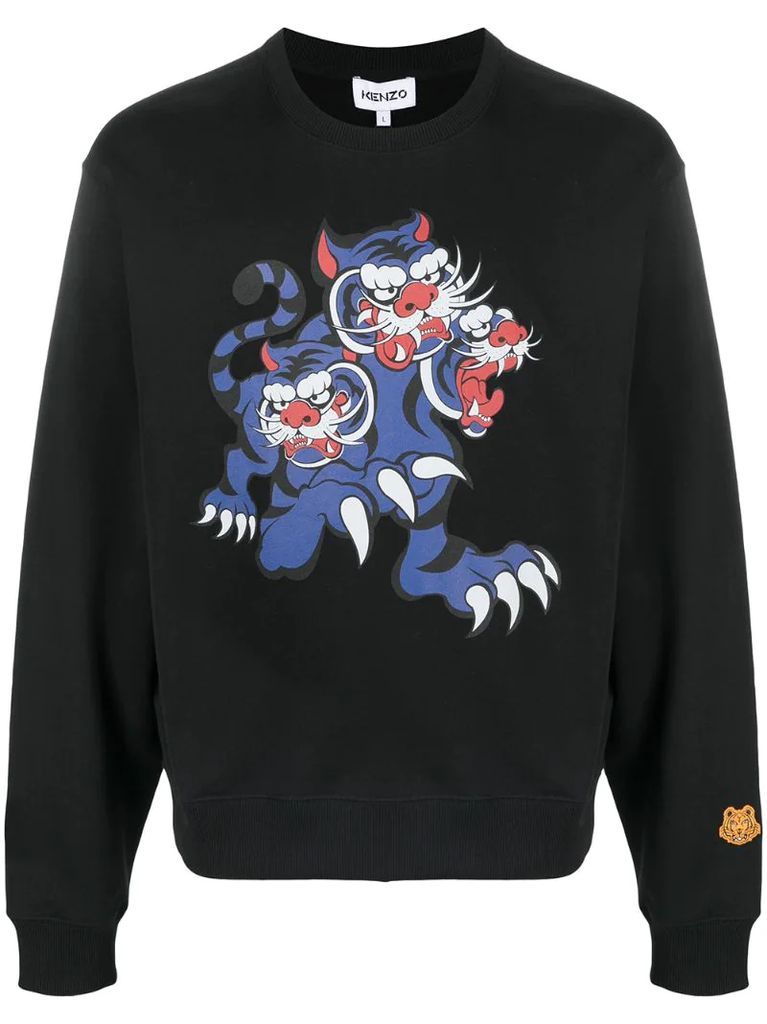 x KANSAIYAMAMOTO 'Three Tigers' sweatshirt