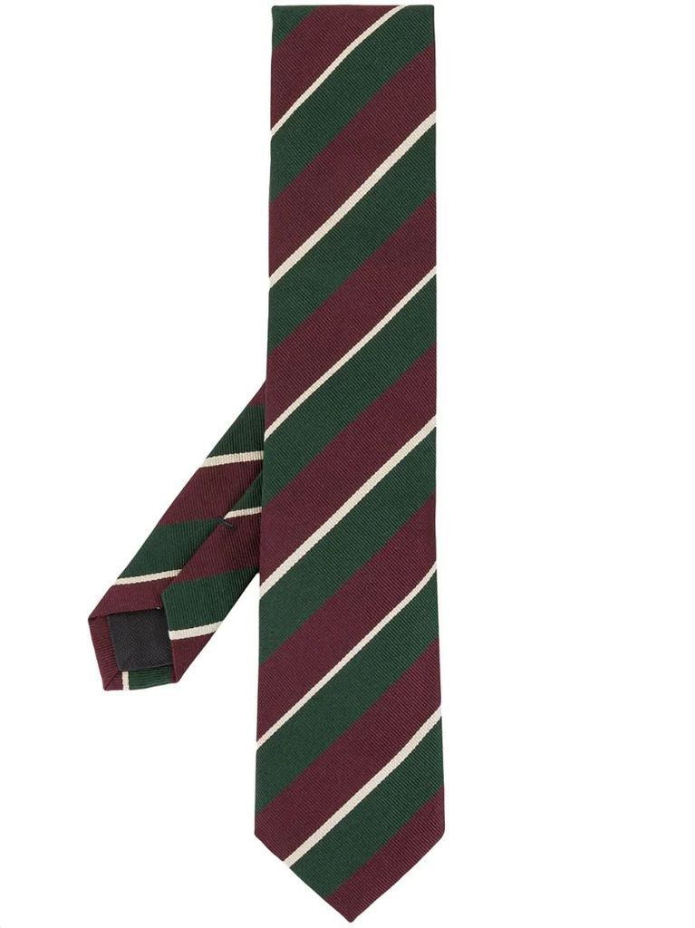 diagonal-strip silk tie