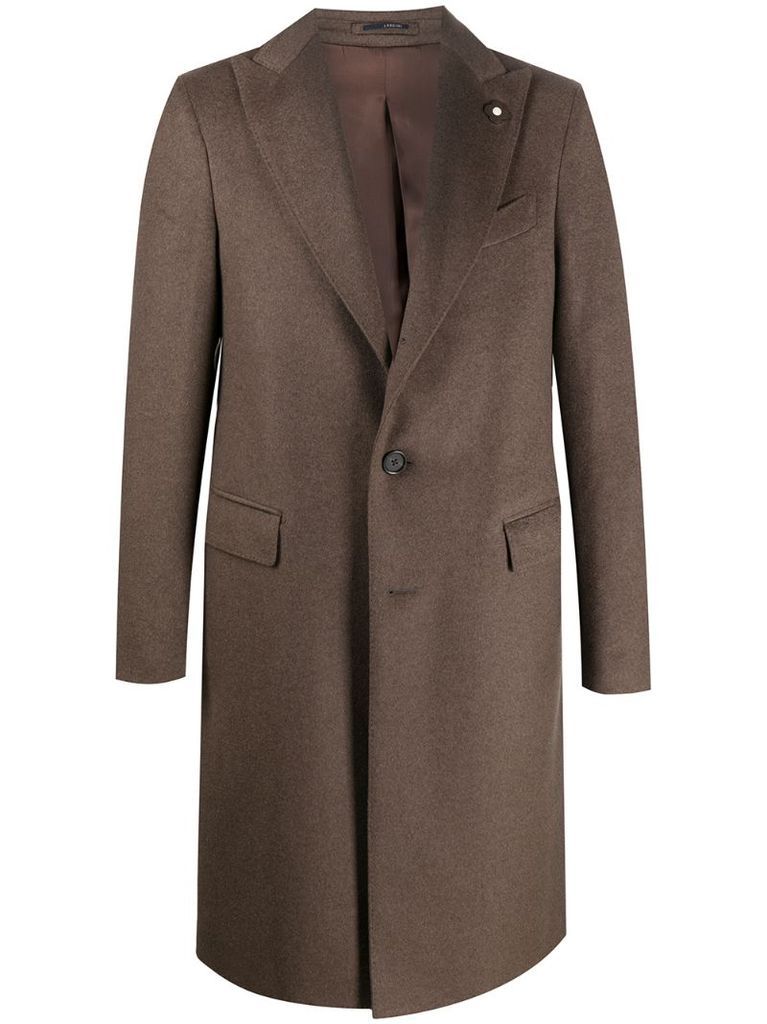 single-breasted wool coat
