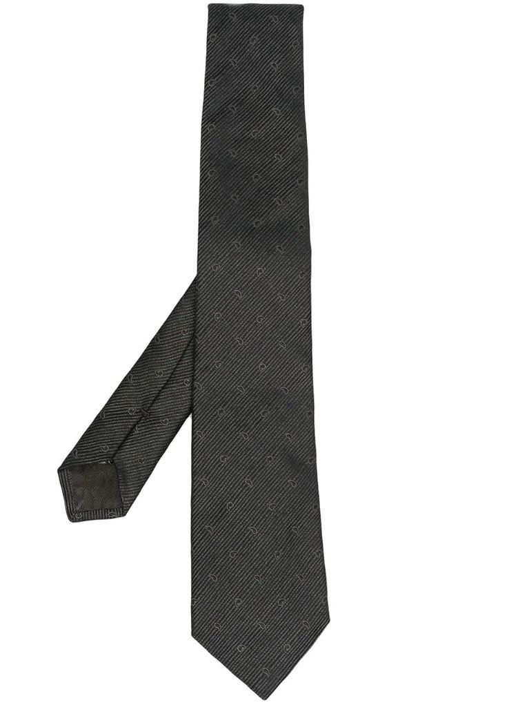 micro paisley silk tie