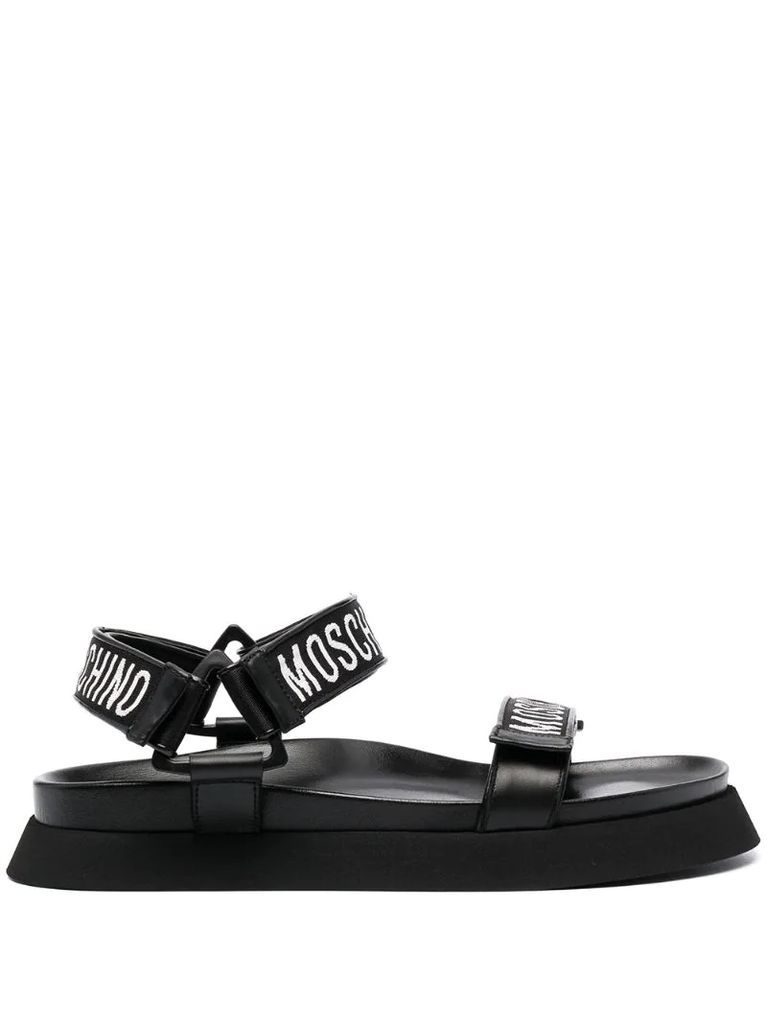 logo-tape sandals
