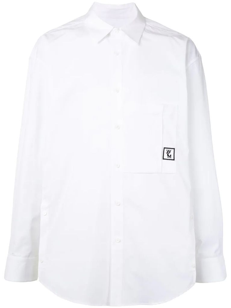 oversized cotton logo shirt