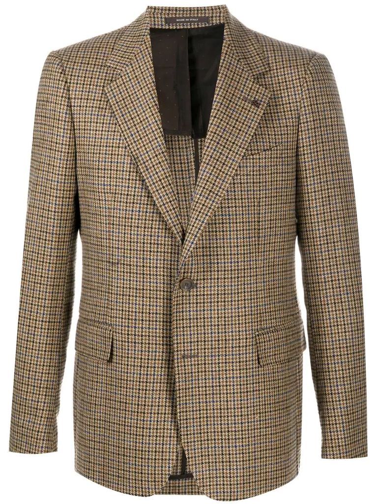 check-pattern blazer