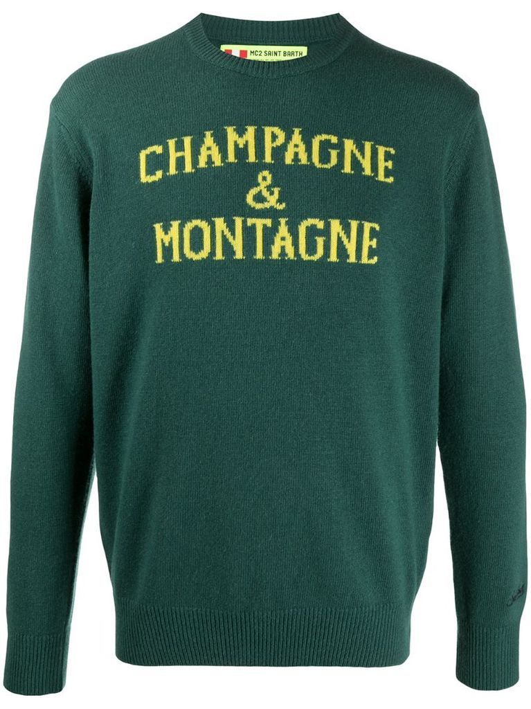 Champagne & Montagne knitted jumper