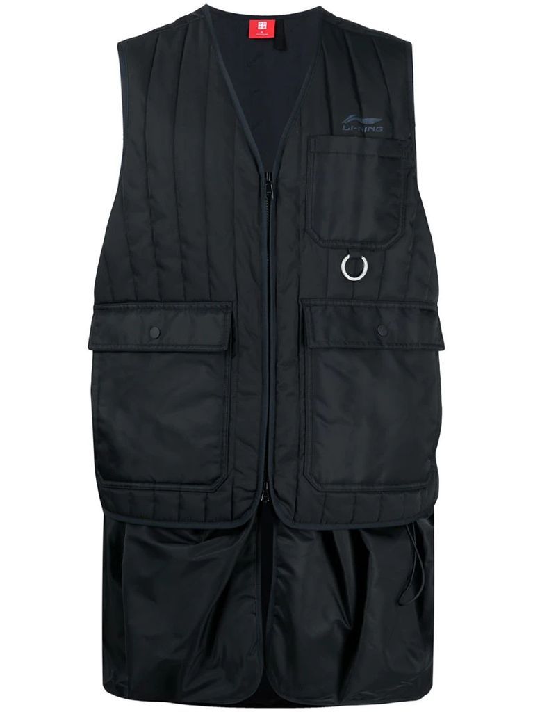 extended down utility gilet