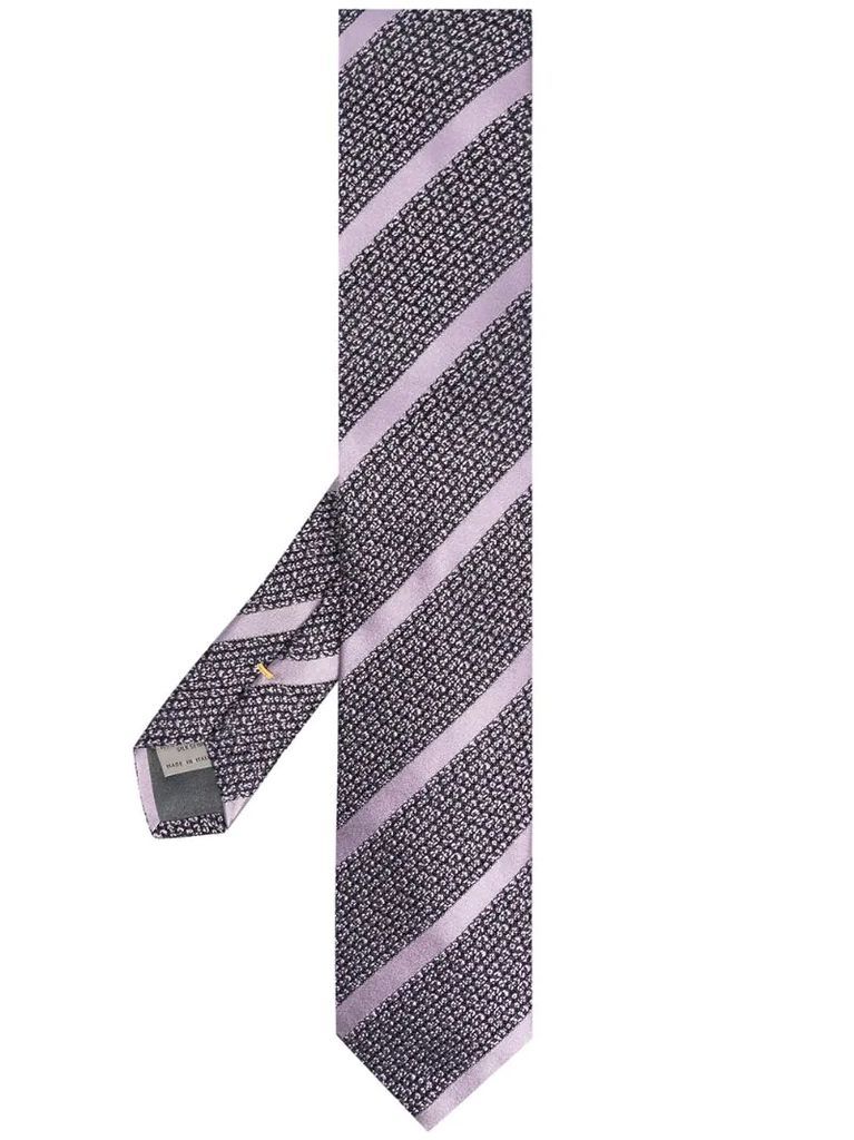 striped jacquard tie