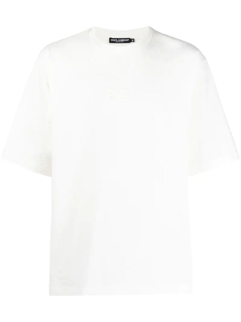 logo-embossed short-sleeve T-shirt