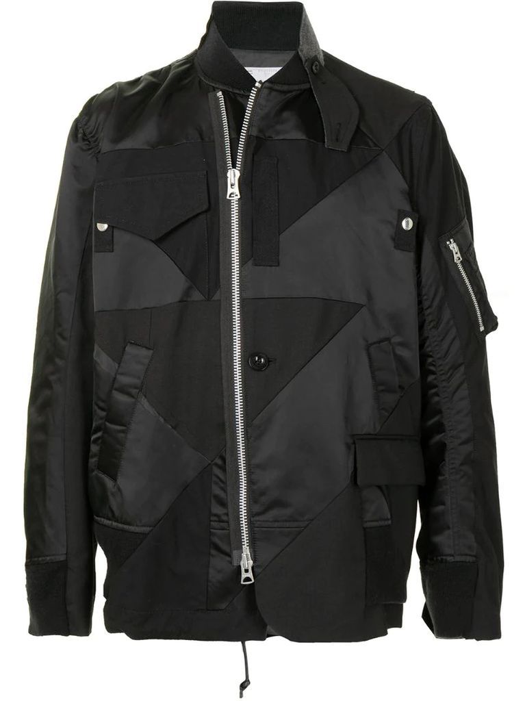 patchwork bomber jacket