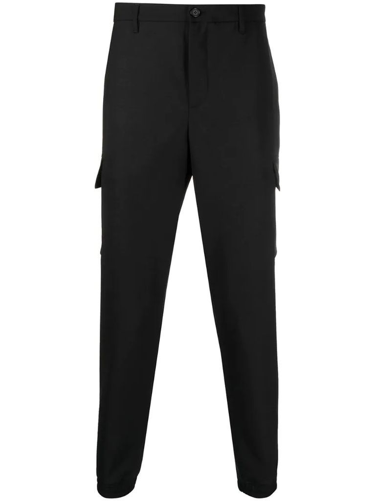 pocket detail tapered trousers
