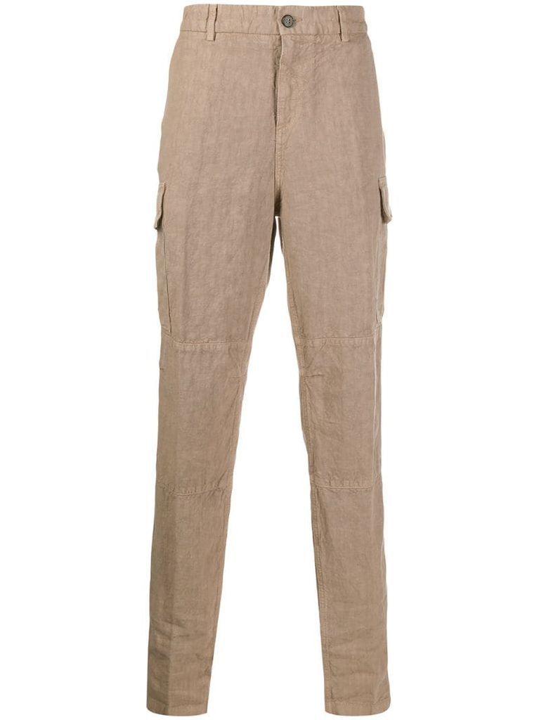 straight-leg side pocket trousers