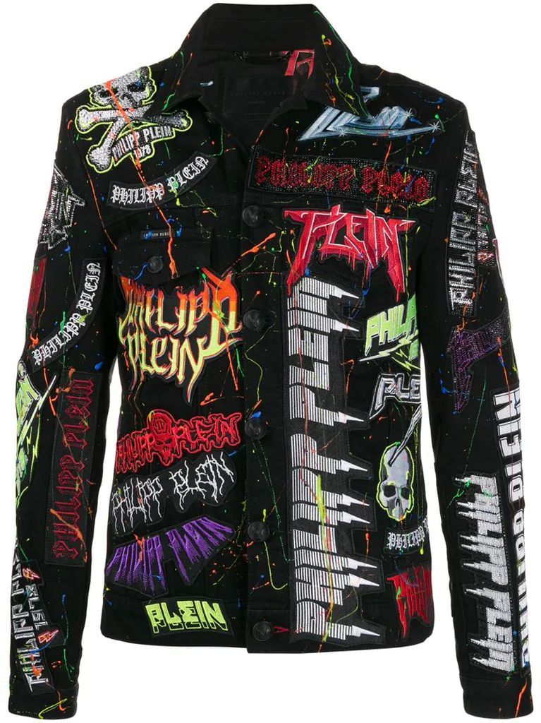 Rock embellished denim jacket