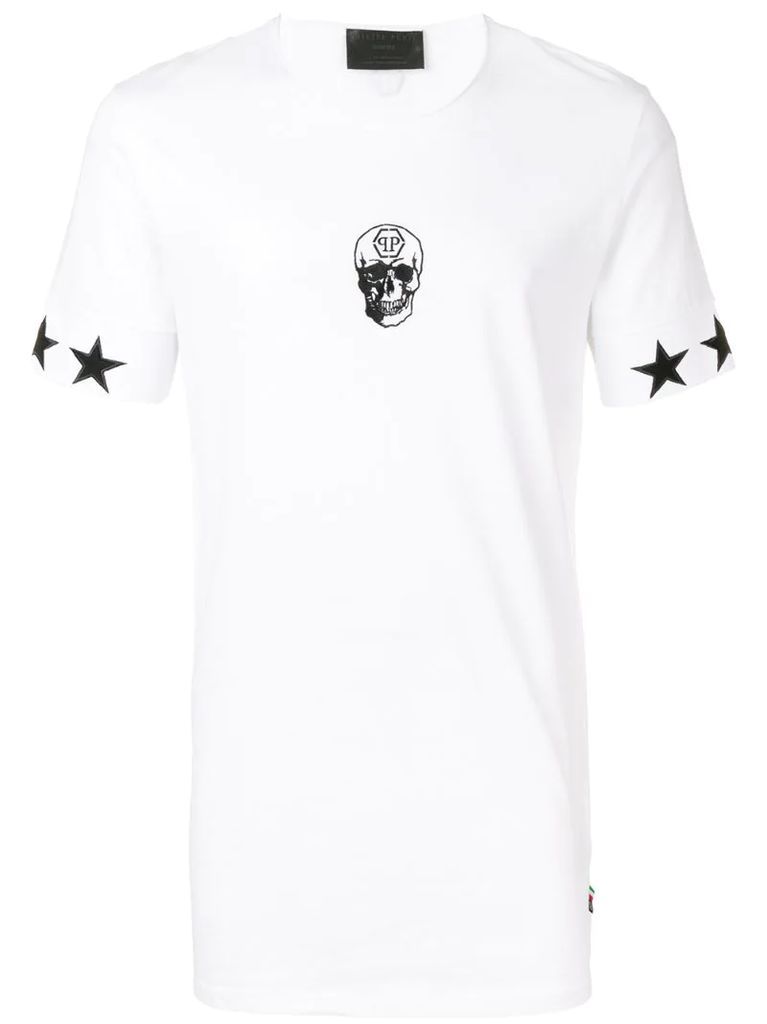 Skull embroidered T-shirt