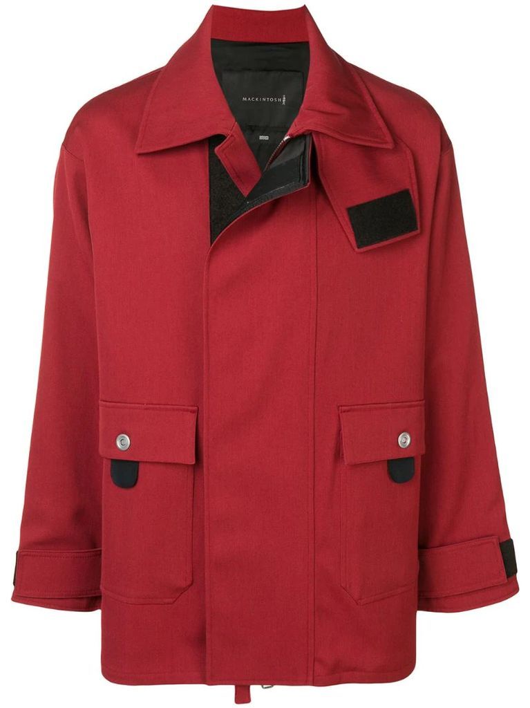 Brick Red Virgin Wool Blend 0004 Fireman Coat