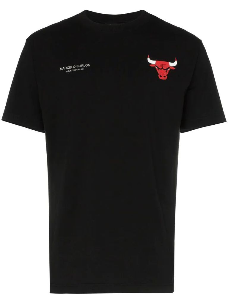 Chicago Bulls logo patch cotton t shirt