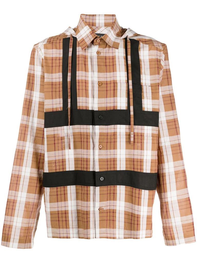 contrast details checked shirt