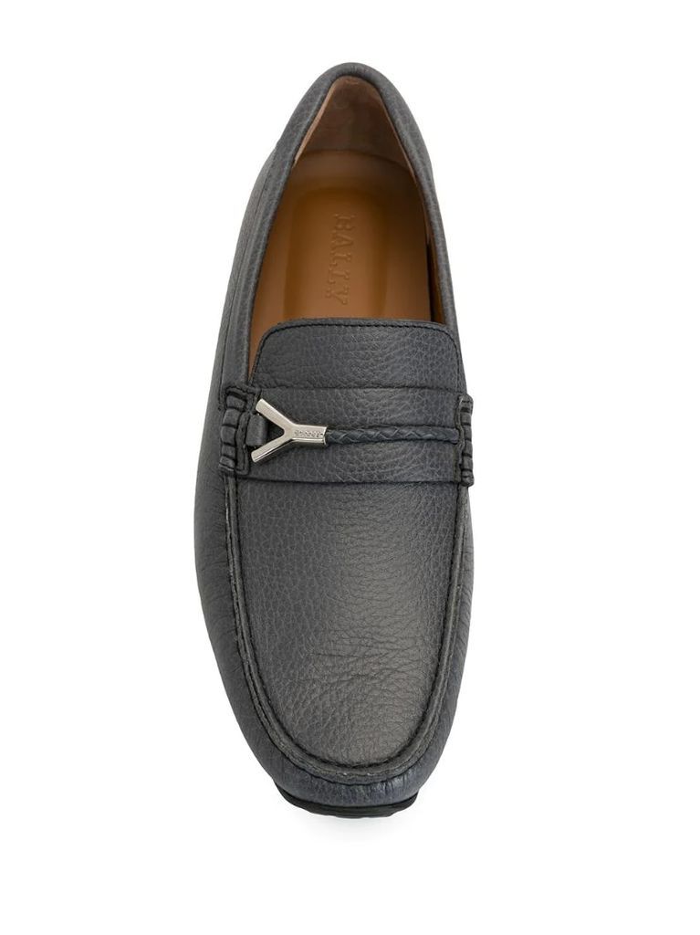 woven-strap loafers