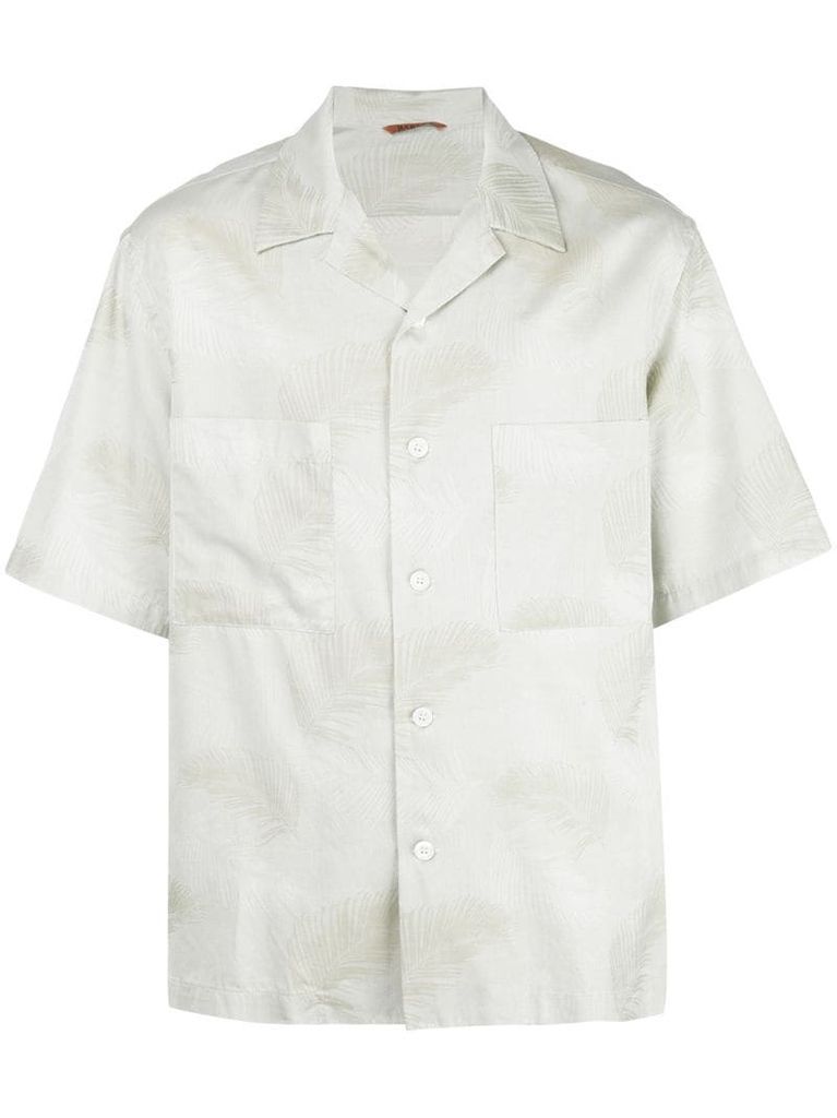 palm print shortsleeved shirt