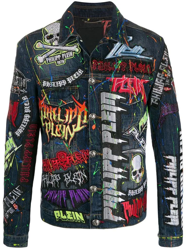 Rock PP embellished denim jacket