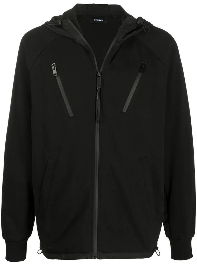 S-Runner zipped hooded jacket