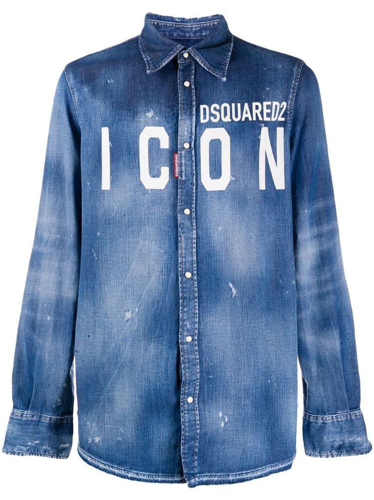 ICON logo denim shirt