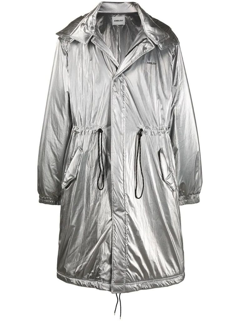 padded fishtail coat