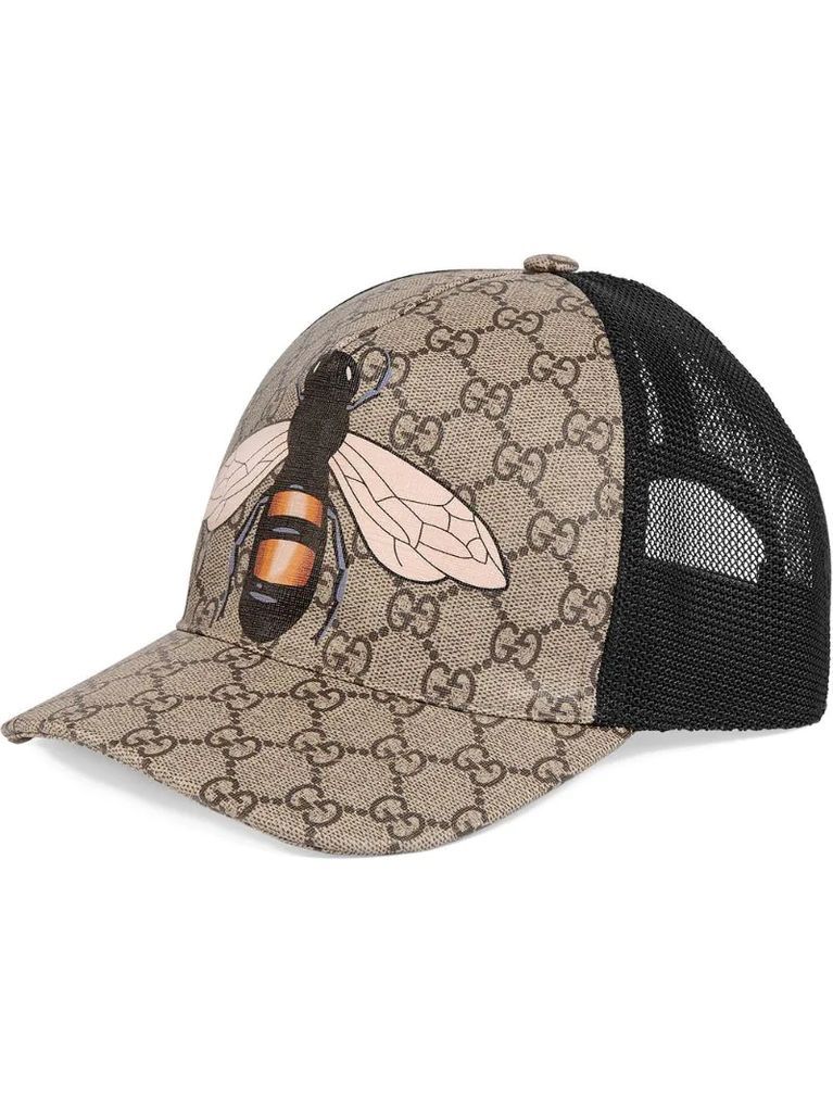 Bee print GG Supreme baseball hat