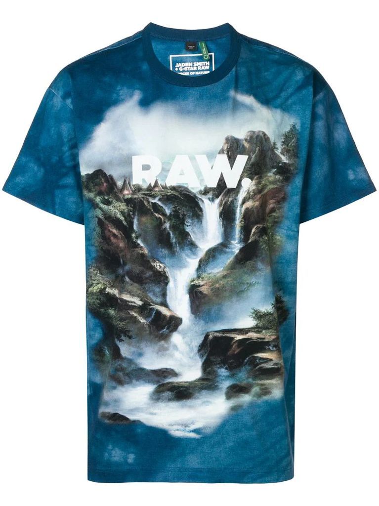 Cyber water printed T-shirt