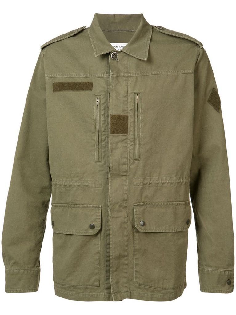 collared military jacket