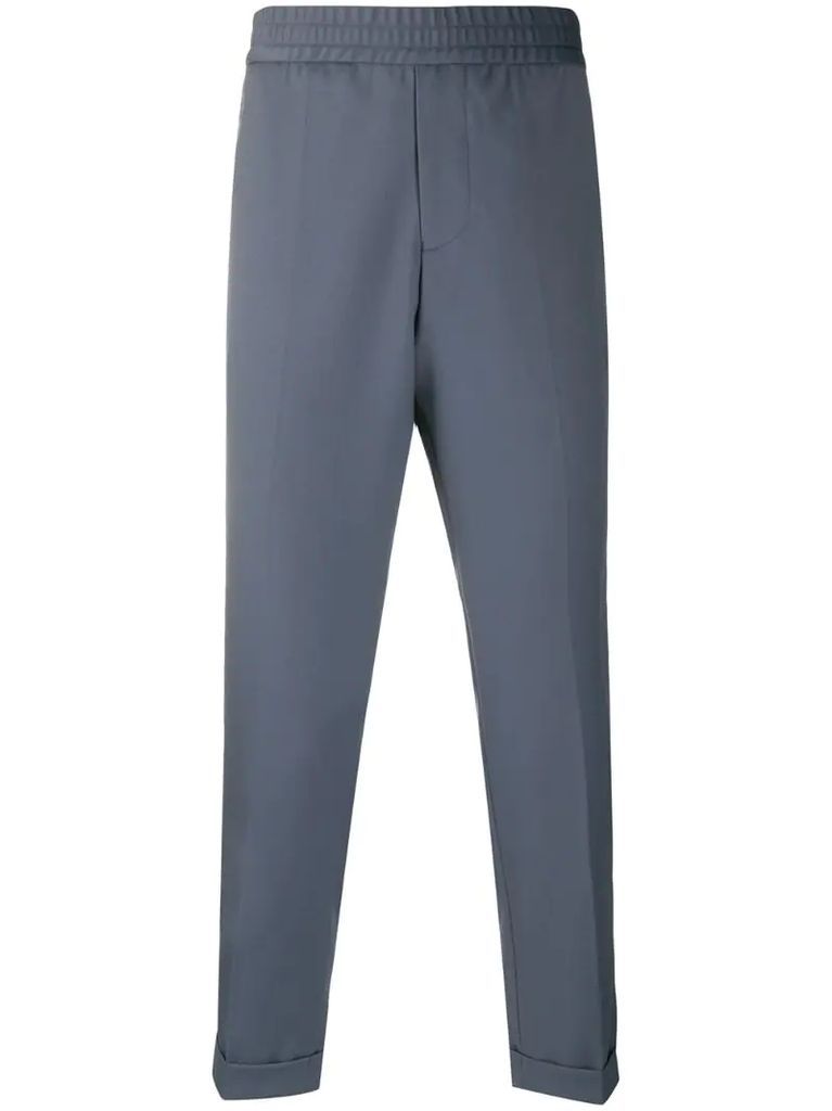 cropped high-rise trousers