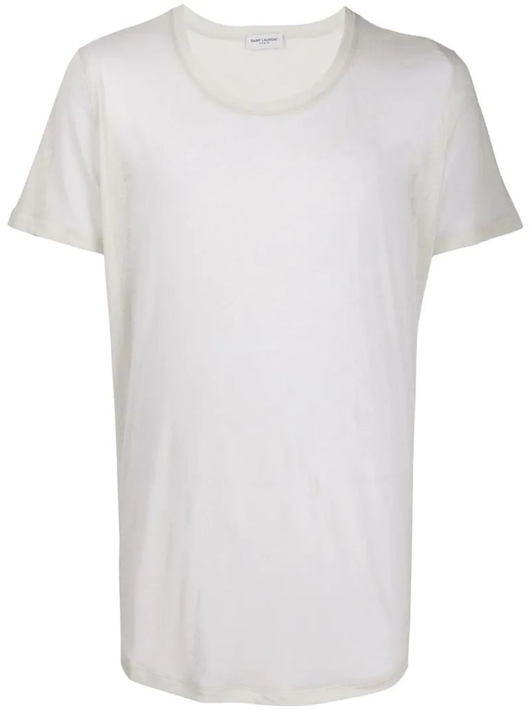 short-sleeved straight T-shirt