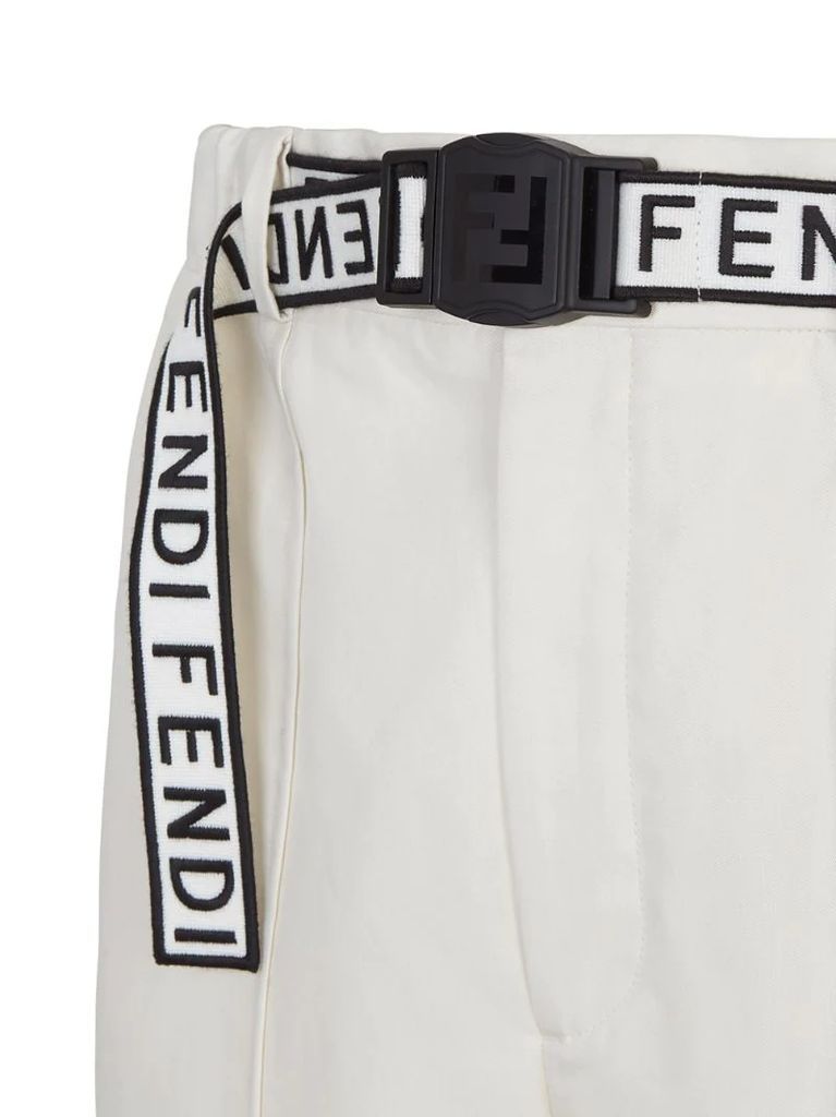 logo belt shorts