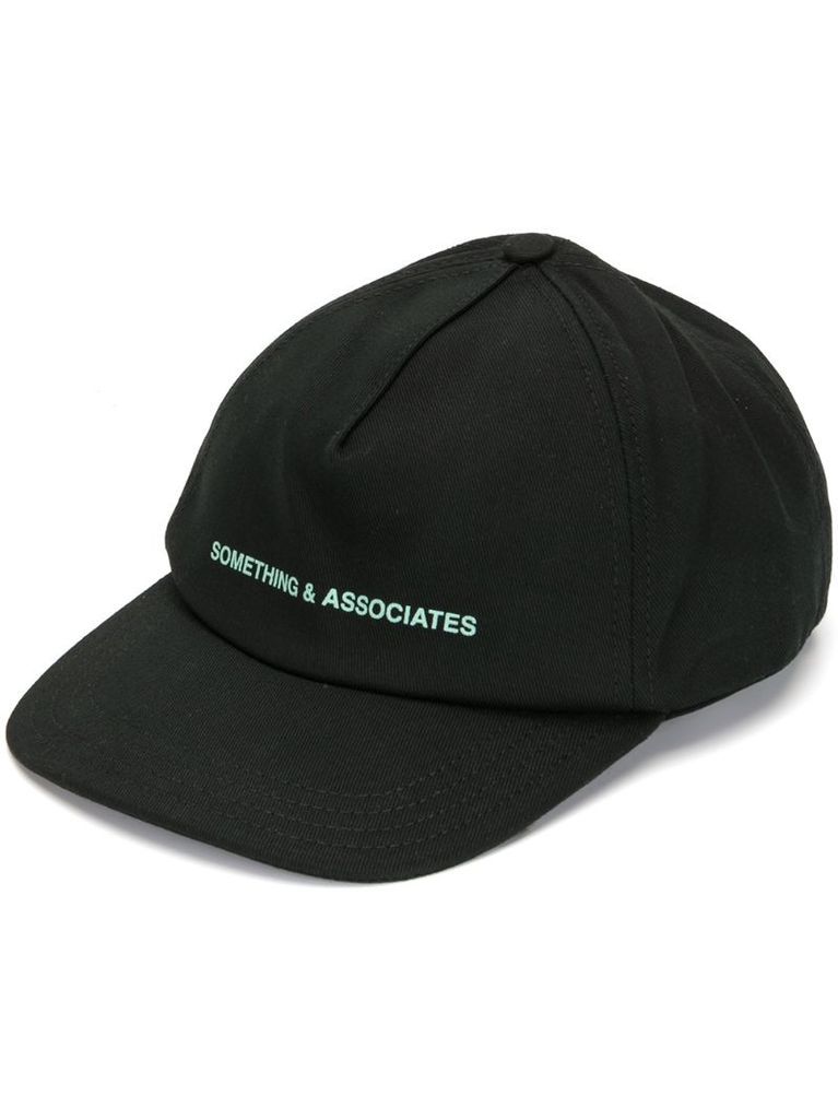 slogan-print baseball cap