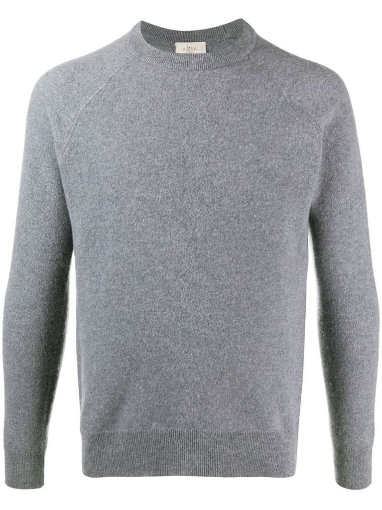 raglan sleeves crew neck jumper