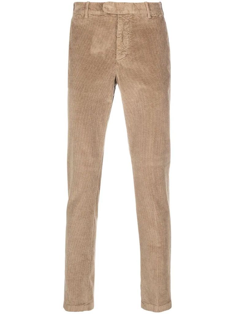 straight leg corduroy trousers