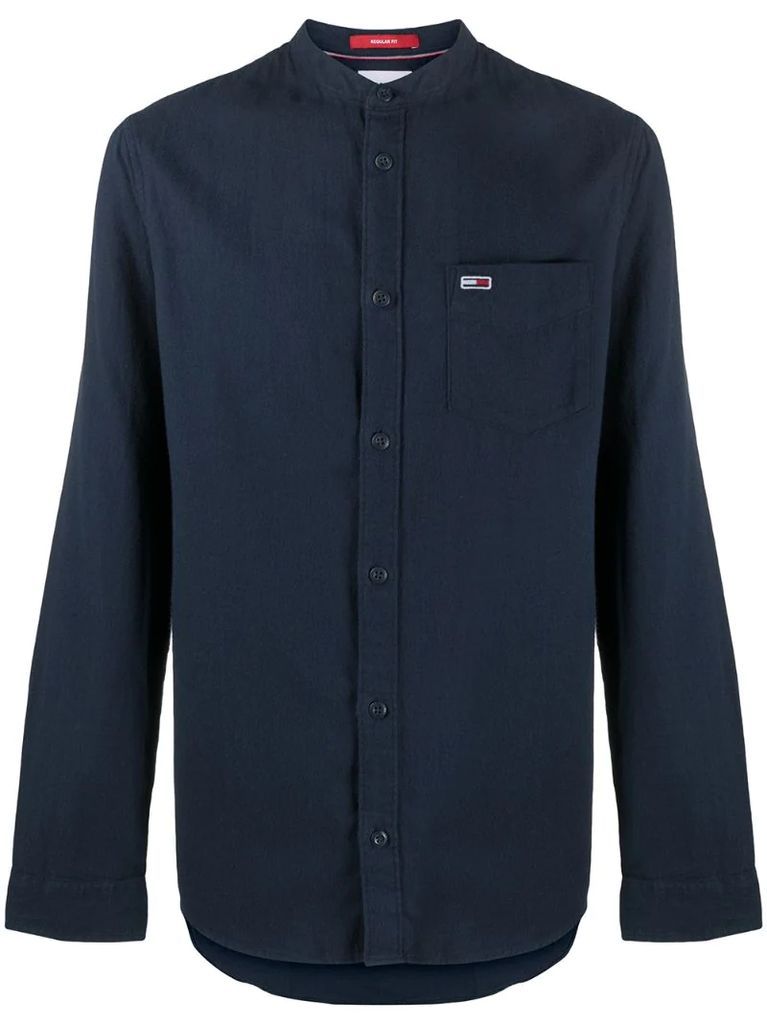 chest-pocket flannel shirt