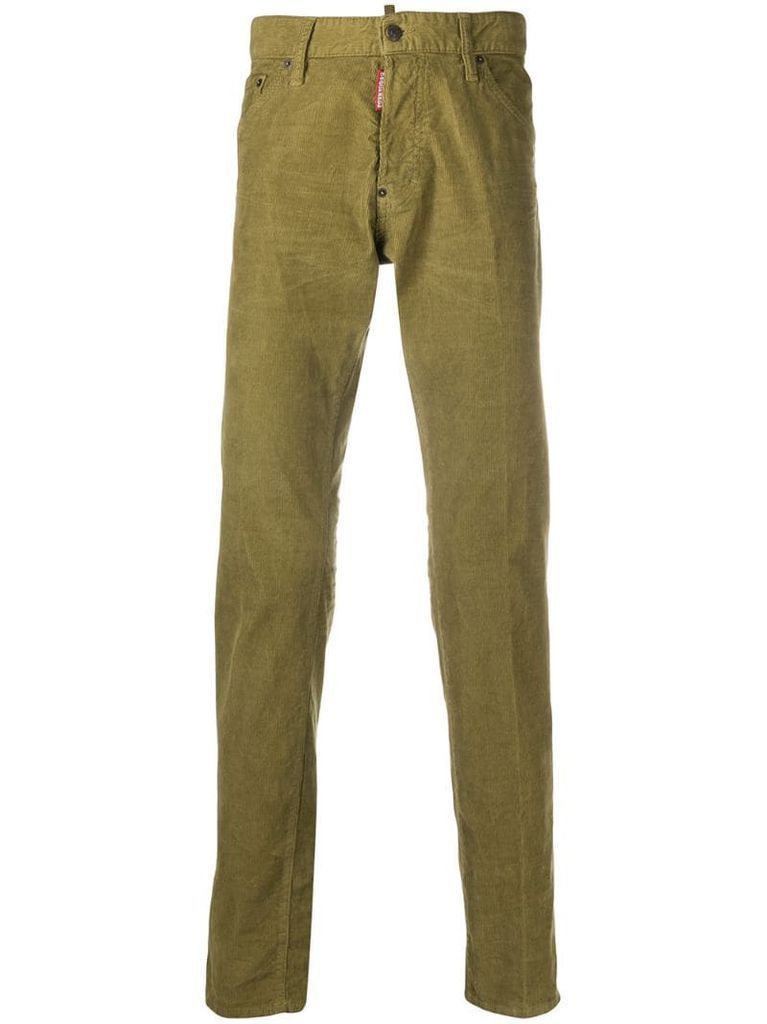 straight-fit corduroy trousers