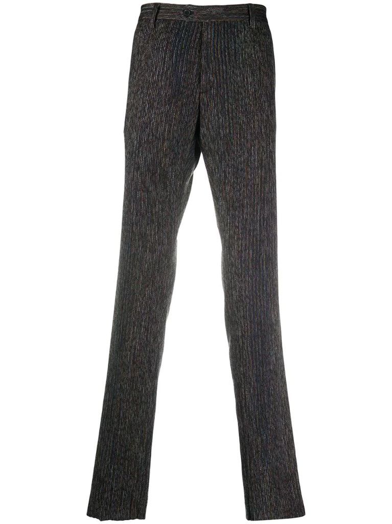 wool knit tailored trousers
