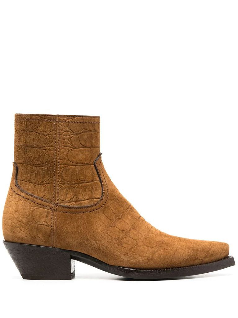 Lukas embossed ankle boots
