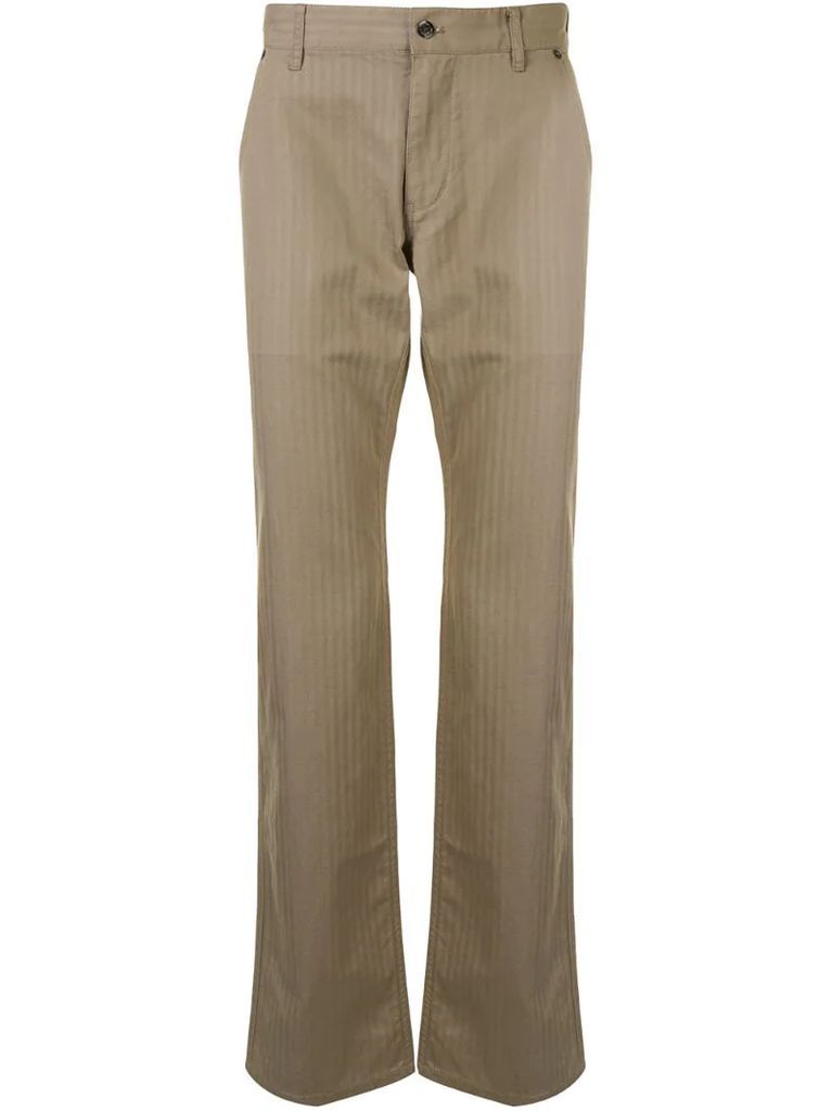 pinstripe chino trousers