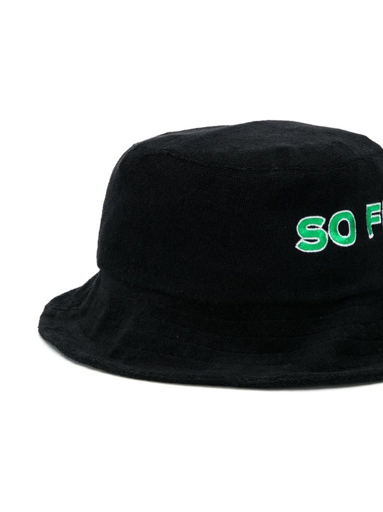 Terry embroidered bucket hat
