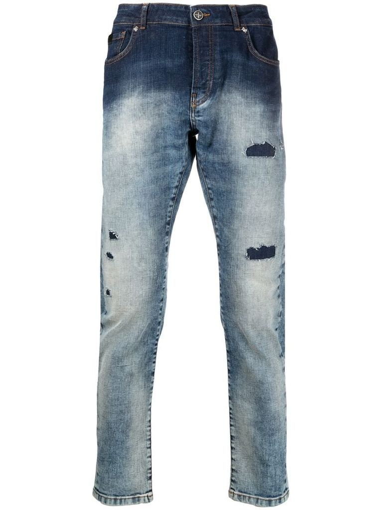 Mick distressed slim-fit jeans