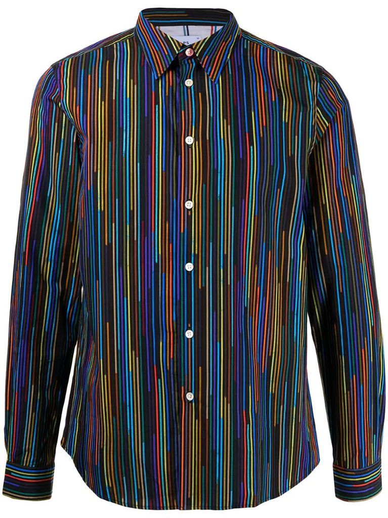 diagonal stripe organic cotton shirt