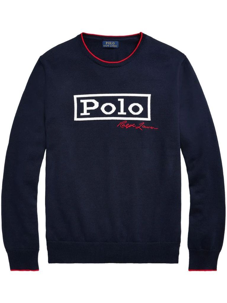 Polo logo knitted sweater