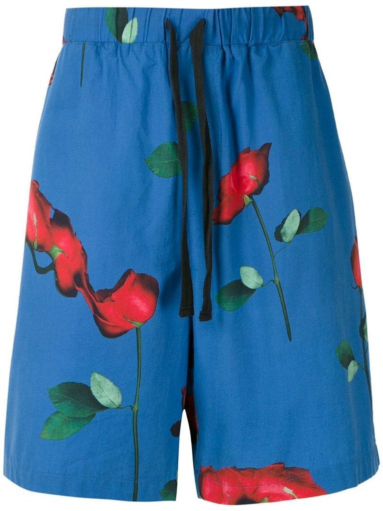 rose-print bermuda shorts