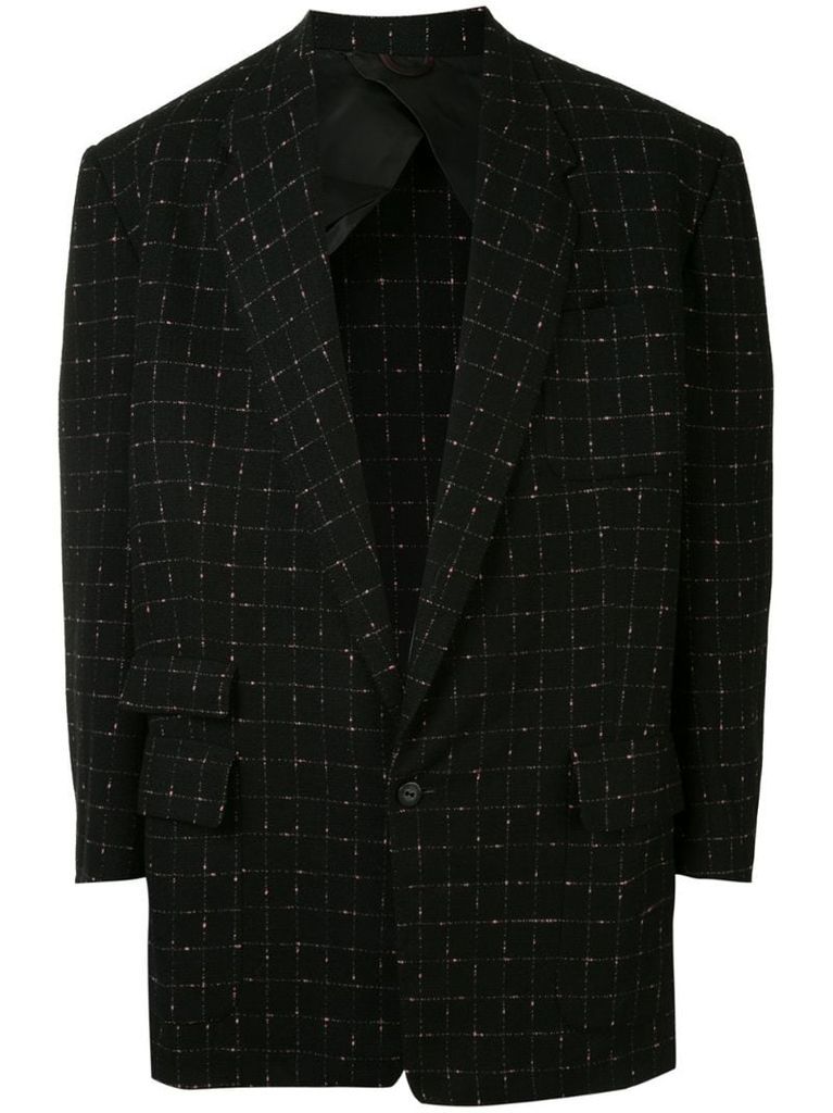 1950s tailored check pattern blazer