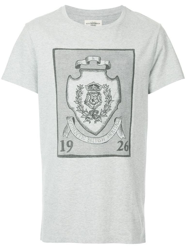 crest print T-shirt