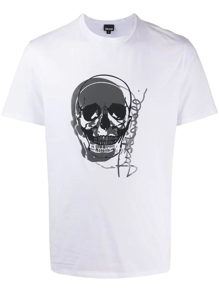 skull logo crew-neck T-shirt