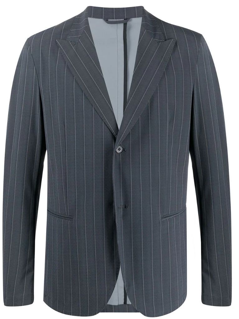 fitted pinstriped blazer