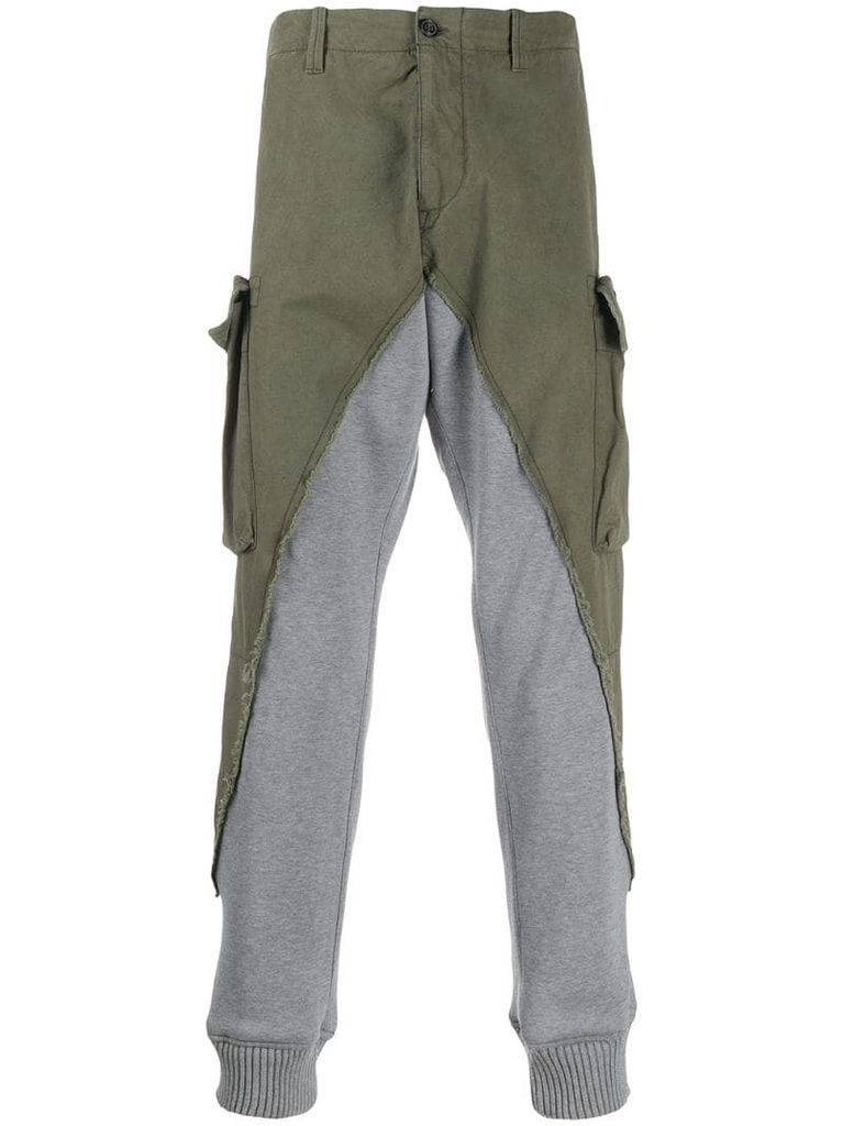 two-tone cargo trousers