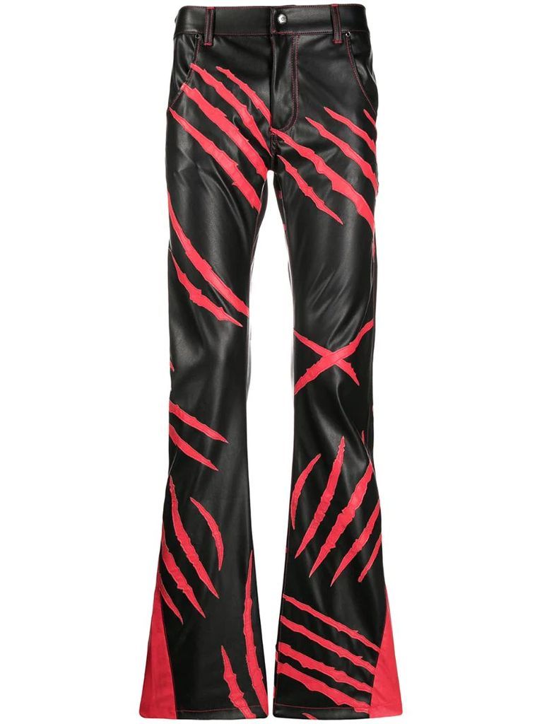 claw-print trousers